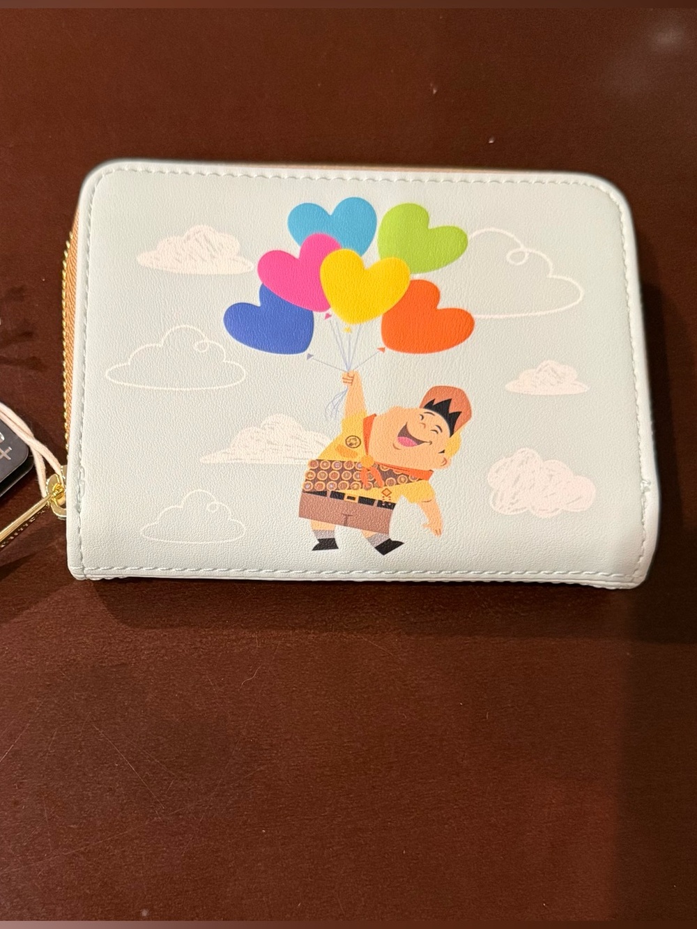 Loungefly Pixar UP Accordion Zip Wallet - Russell & Colorful Heart Balloons *NWT